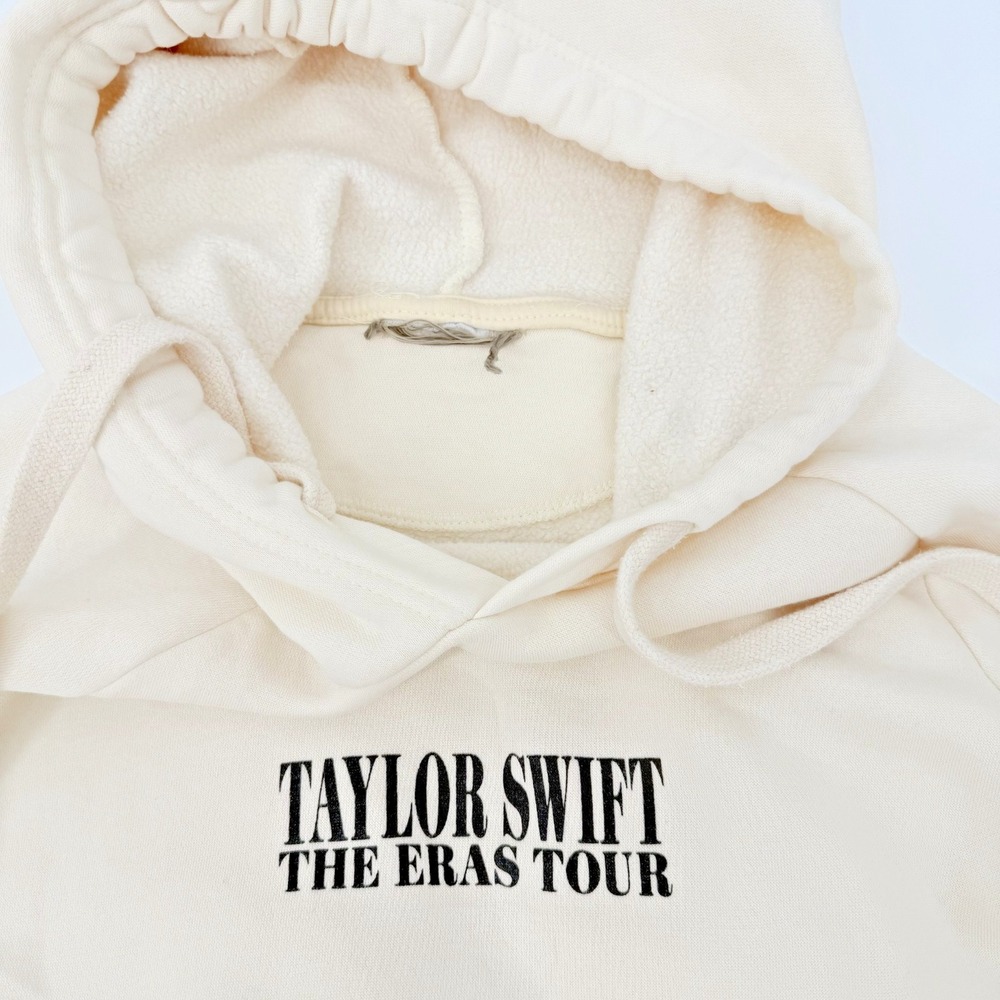 Official Taylor Swift The Eras Tour Merch Cream Hoodie Adult M Fleece Pullover - Picture 3 of 10